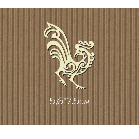 Чипборд " Петух резной большой"