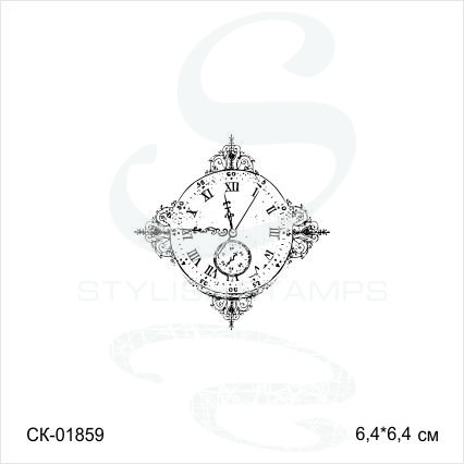 Штамп Stylish Stamps "Часы винт ромб"