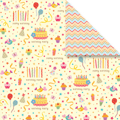 Бумага двусторонняя для скрапбукинга MrPainter "Birthday" PSW14_013