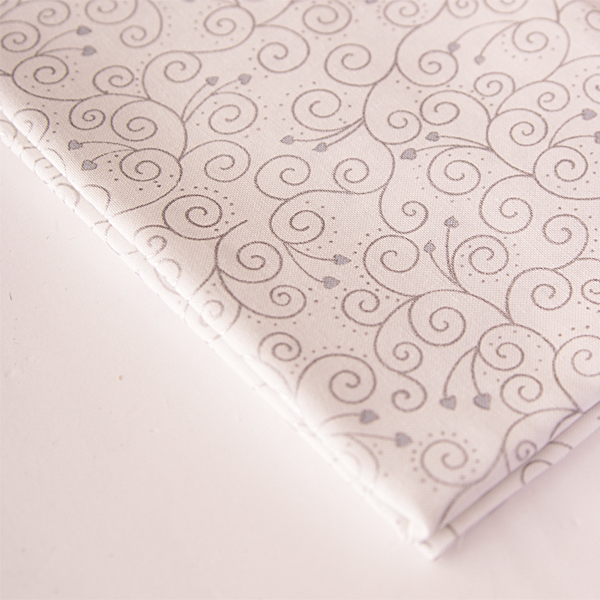 Ткань лоскутная 50 х 55 см "4591", морозные серебряные завитки