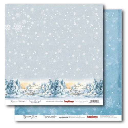 Бумага Scrapberrys "Русская Зима", Русская деревня (SB220)