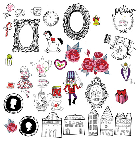 Набор картонной вырубки Polkadot. "Щелкунчик"