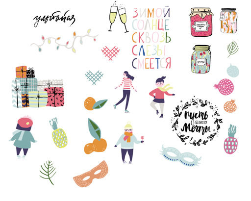 Набор картонной вырубки Polkadot. "Время чудес"