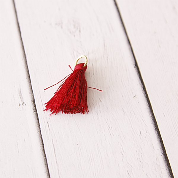 Кисточка декоративная 2,5 см, цвет красный
