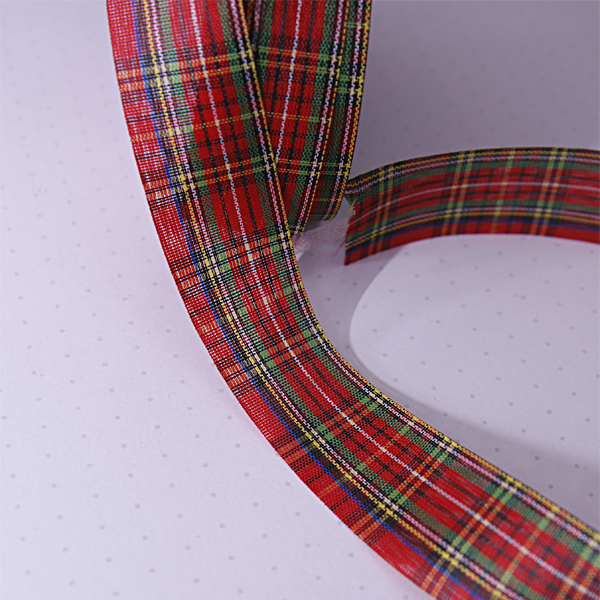 Лента тканевая 25 мм "Шотландская клетка"