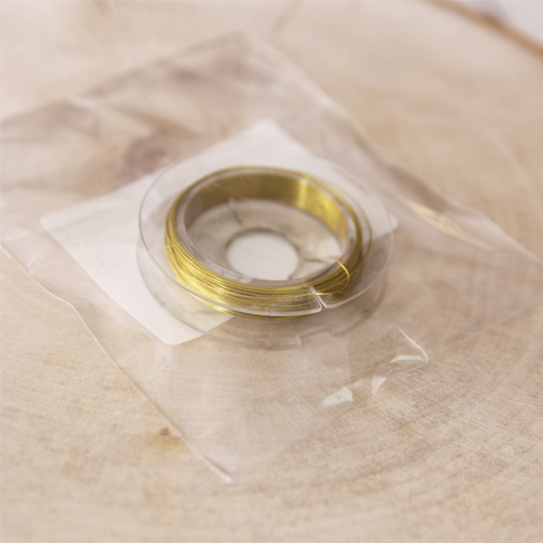 Проволока 0,3 мм на катушке, цвет золотой