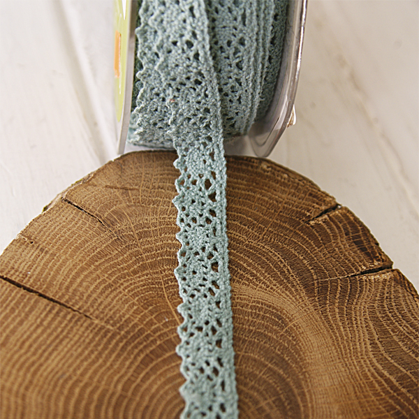 Кружево вязаное 15 мм, цвет мятно-бирюзовый (052974)