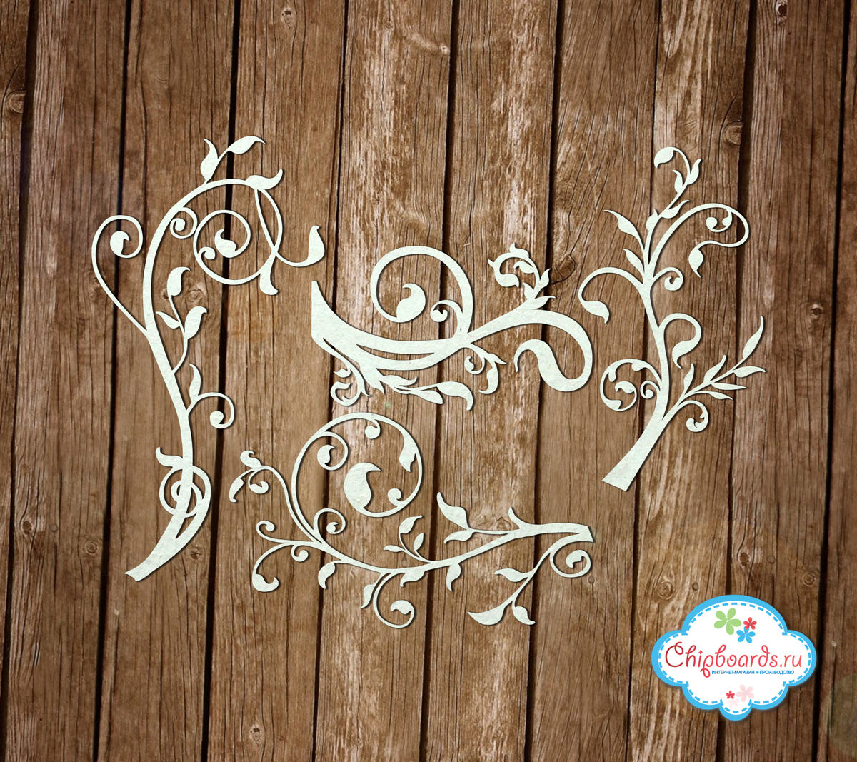 Чипборд Chipboards "Растительный узор"