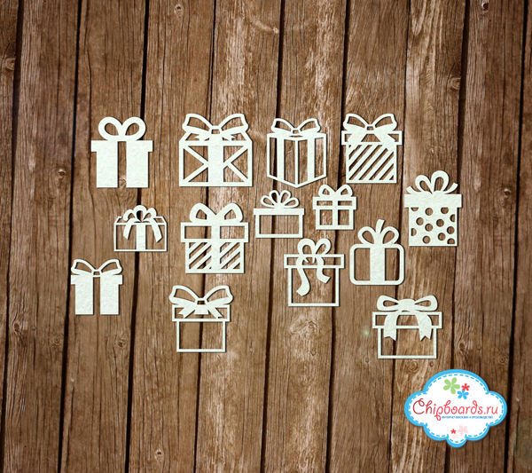 Чипборд Chipboards "Коллекция "Premium". Подарки"
