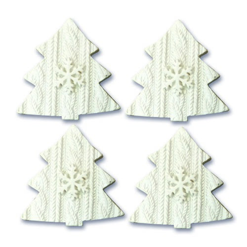 Набор полимерных украшений Scrapberyys "Ёлочки"