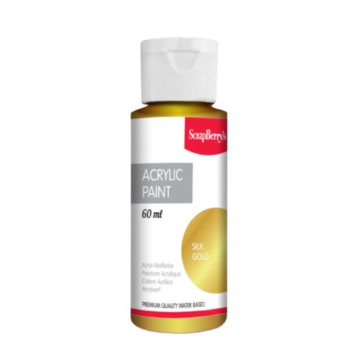 Акриловая краска Scrapberrys, цвет Шелковое золото