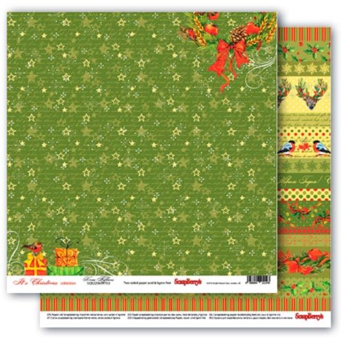 Бумага Scrapberrys "Рождественская Омела "Рождественские ленты (SB776)