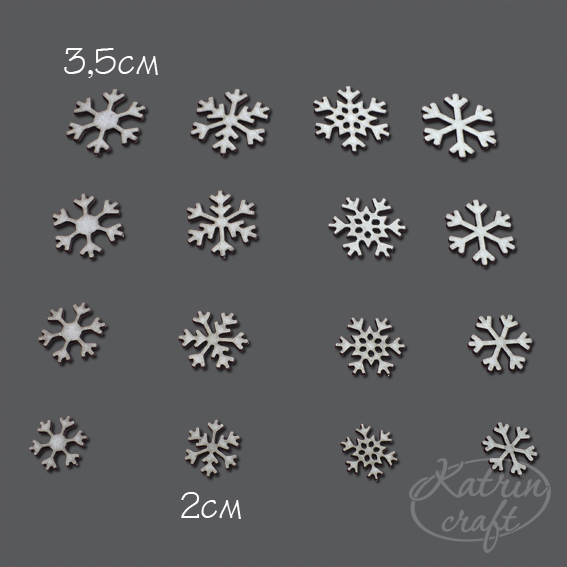 Чипборд "Снежинки"