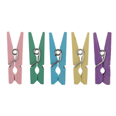 Набор мини-прищепочек MrPainter, цвет пастельное ассорти