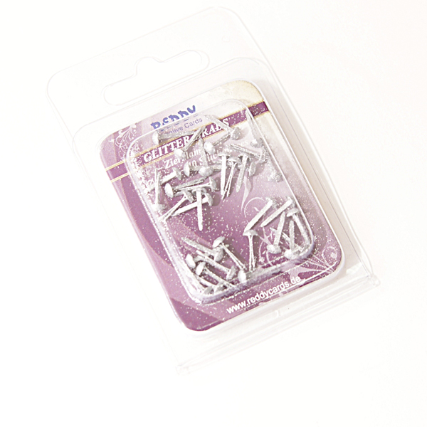 Набор мини-брадс Reddy, серебро с блёстками