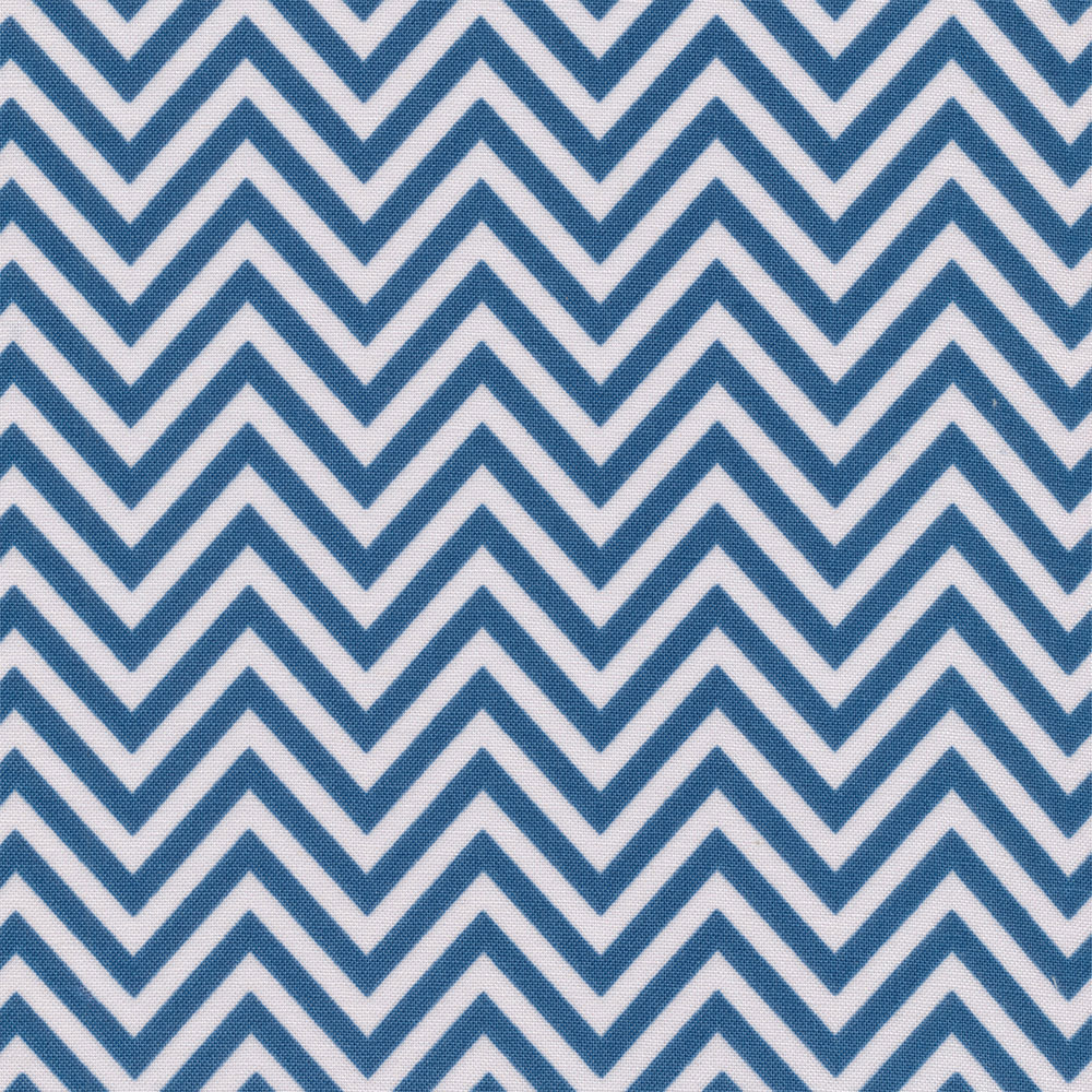 Ткань лоскутная 50 х 55 см "Бабушкин сундучок", синий зигзаг