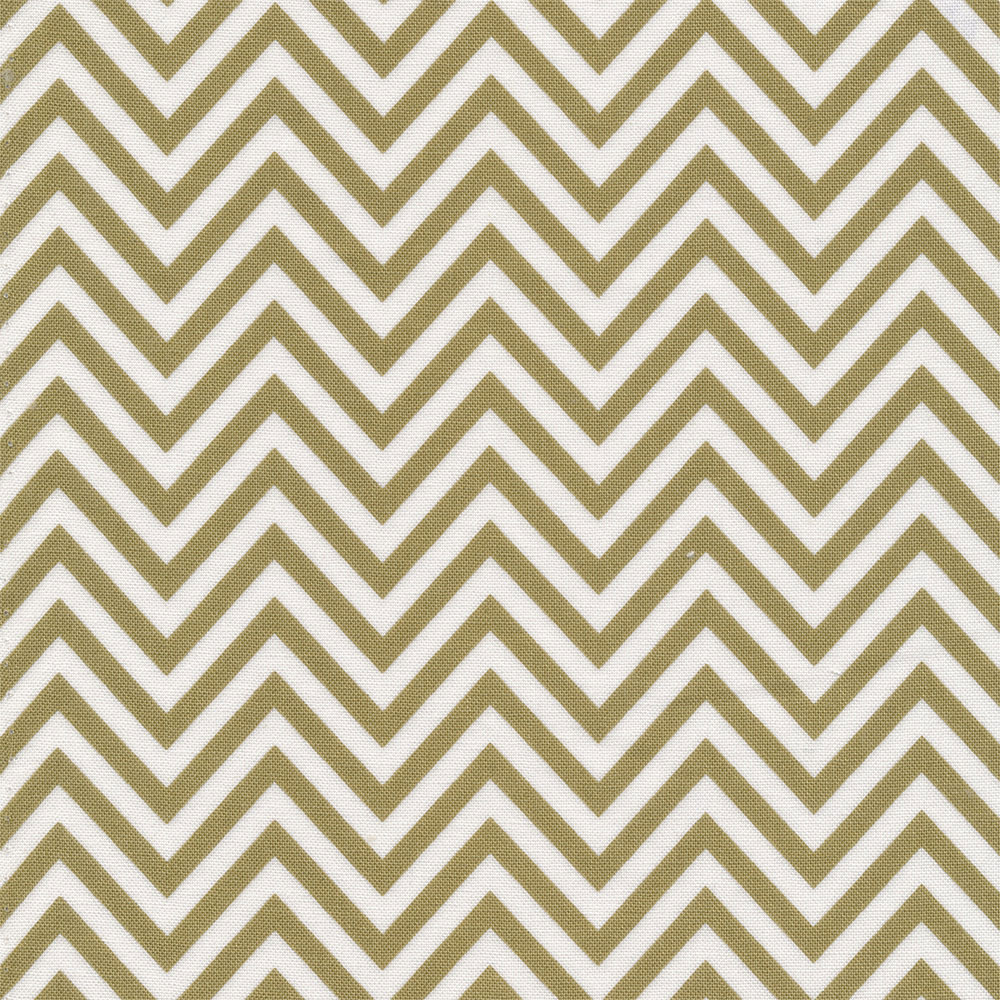 Ткань лоскутная 50 х 55 см "Бабушкин сундучок", оливковый (зелёный) зигзак