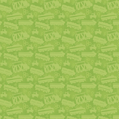 Ткань лоскутная 50 х 55 см "Chuggington 4157", паравозики салатовые