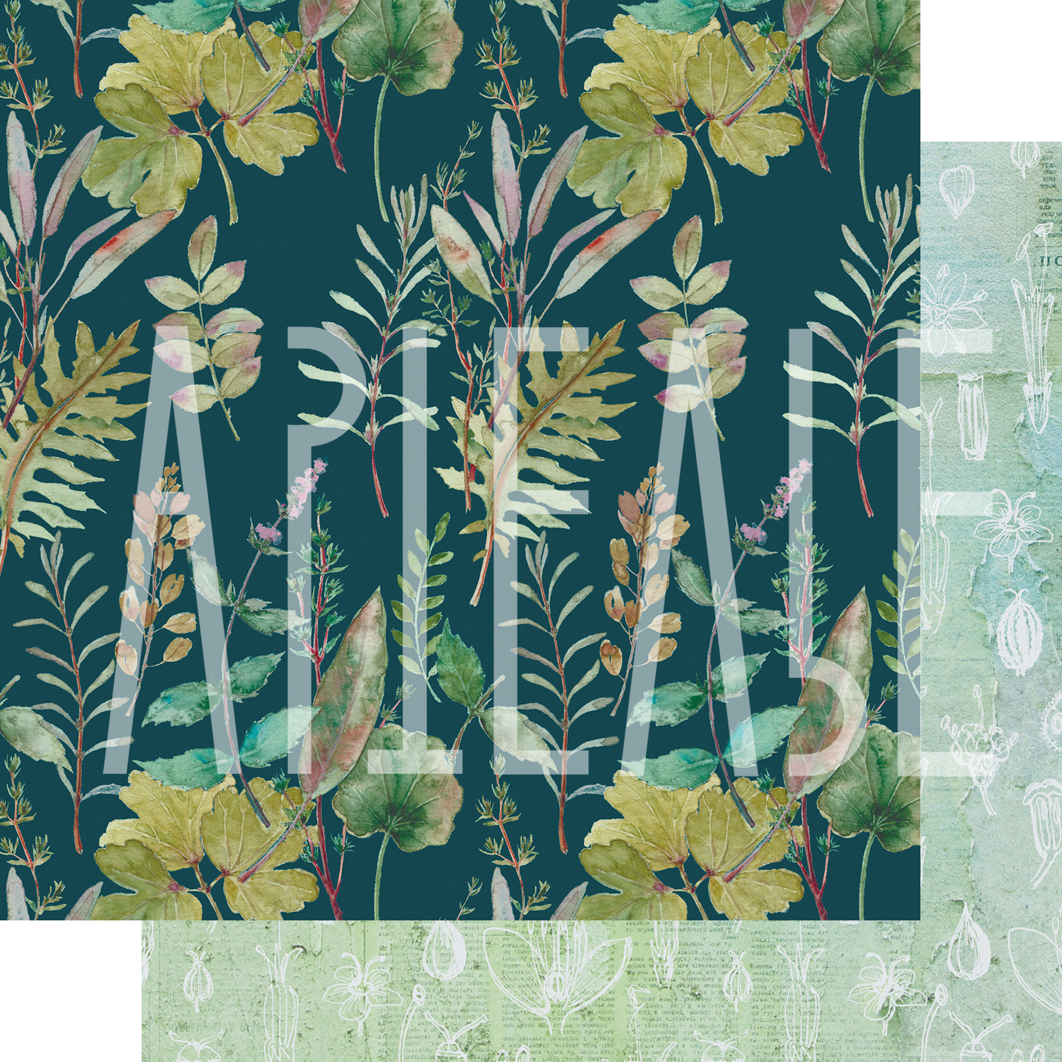 Бумага для скрапбукинга Артелье "PHOTOсинтез", Гербарий воспоминаний (ATL16)