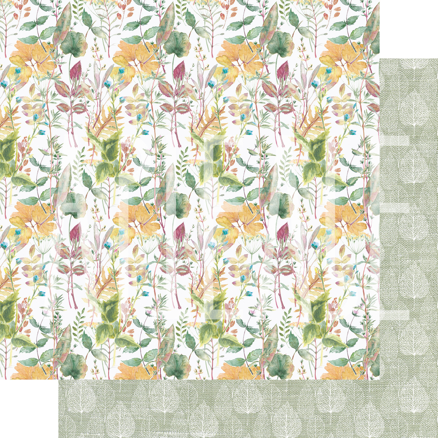 Бумага для скрапбукинга Артелье "PHOTOсинтез" Травяной чай (ATL19)