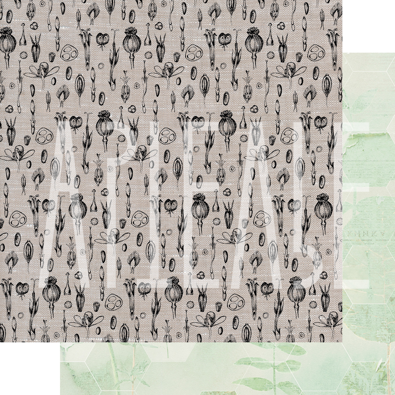 Бумага для скрапбукинга Артелье "PHOTOсинтез" Семена любви (ATL21)