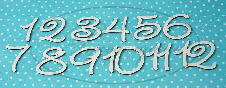 Вырубка из чипборда Рукоделушка "Цифры 1Б "