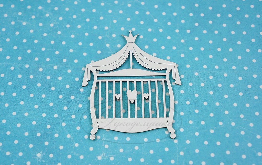 Вырубка из чипборда Рукоделушка "Колыбелька 2Б"