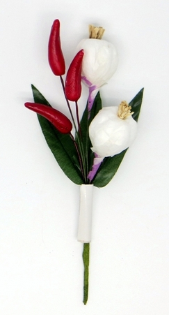 Декоративный букетик Рукоделие "Остый (чесночок и перчик)"