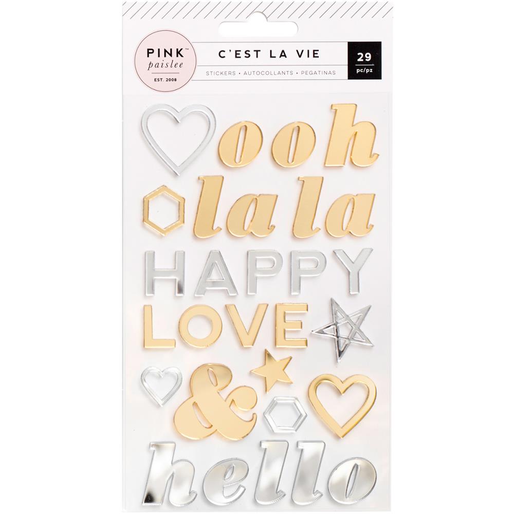 Акриловые украшения Pink Paislee "C'est La Vie"