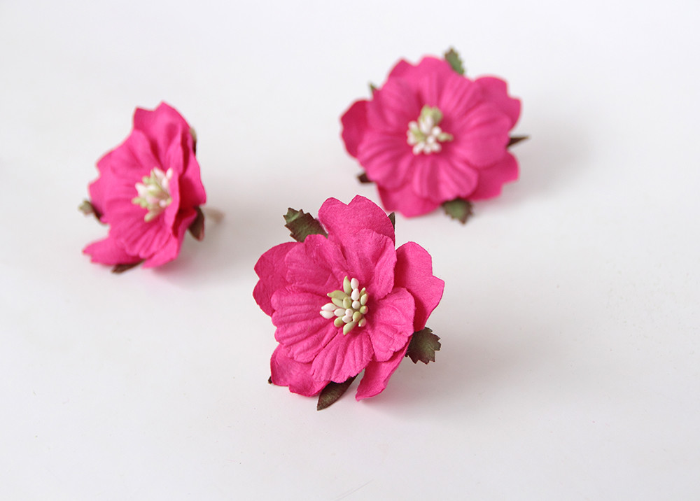 Цветок анемона, цвет фуксия, 1 шт