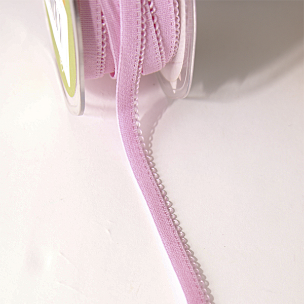 Резинка для блокнотов 10 мм с ажурным краем , цвет розовый