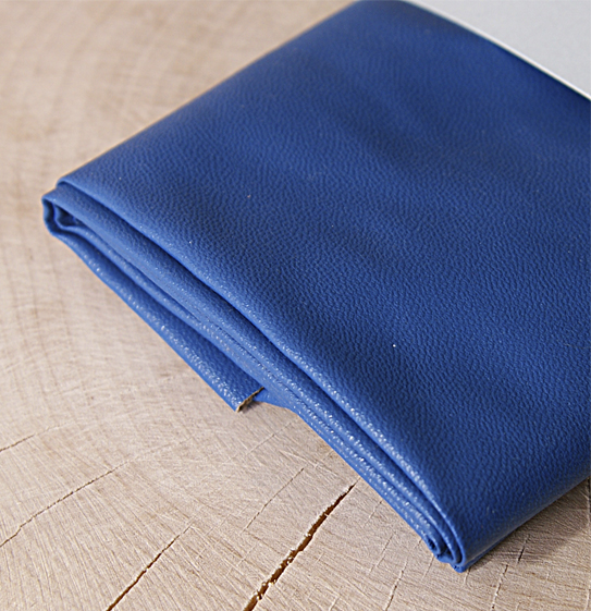 Кожзам корейский, отрез 35 х 50 см, цвет васильковый