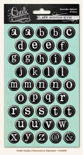 Наклейки эпоксидные с алфавитом MME "Chalk studio"