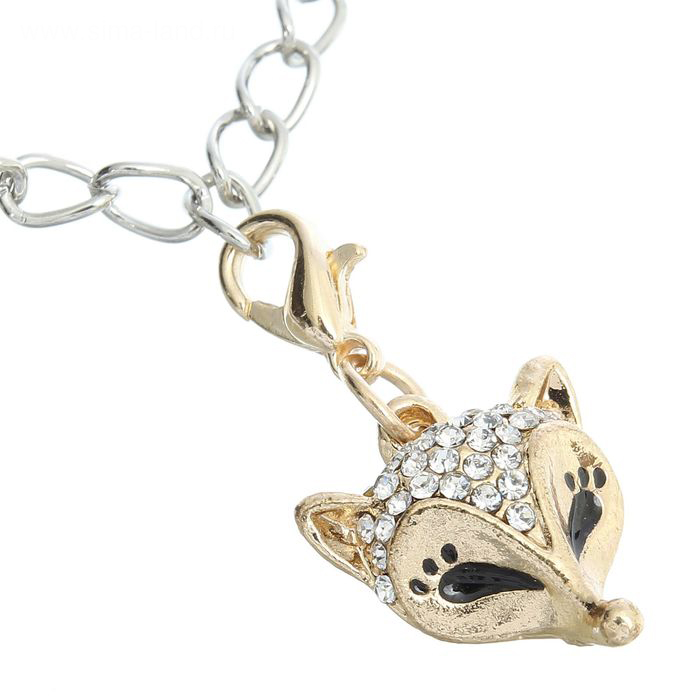 Шармик "Лиса", цвет чёрно-белый в золоте (470)