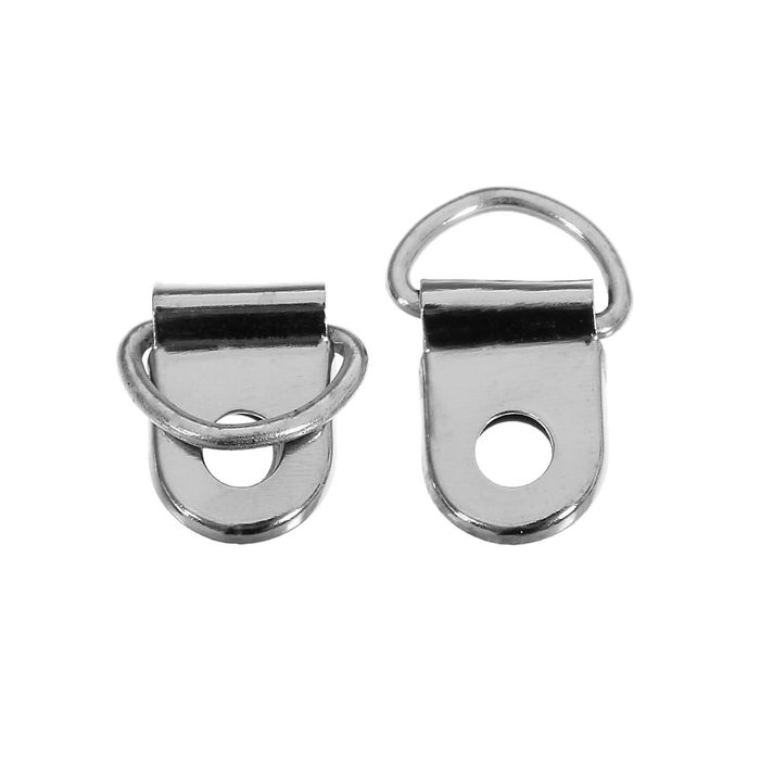 Петелька металлическая 2 см, цвет серебряный (472)