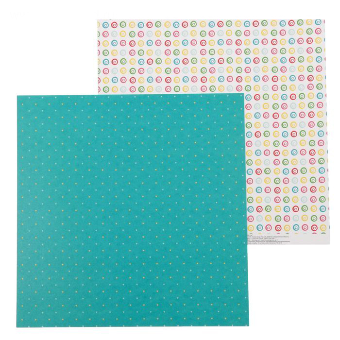 Бумага для скрапбукинга АртУзор "Здесь живет ДЕТСТВО" Кружочки (ART253)