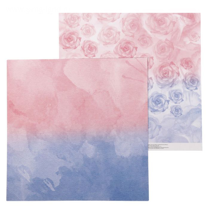 Бумага для скрапбукинга АртУзор «Воздушный поцелуй» Розовые бутоны (ART279)