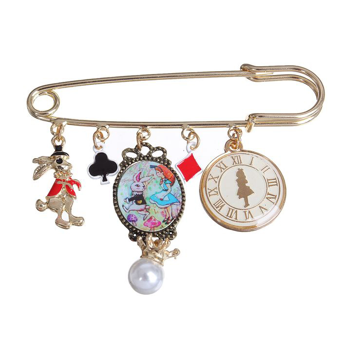 Булавка с подвесками для блокнота/альбома "Страна чудес"