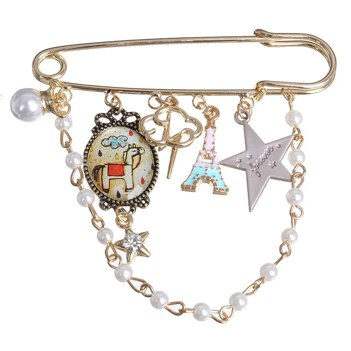 Булавка с подвесками для блокнота/альбома "Пони"