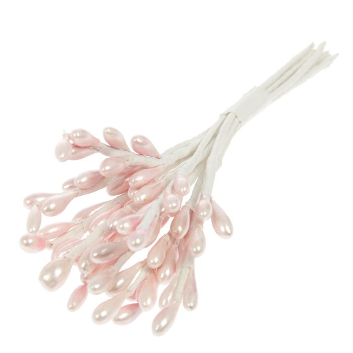 Букетик "Жемчужная капелька", цвет нежно-розовый