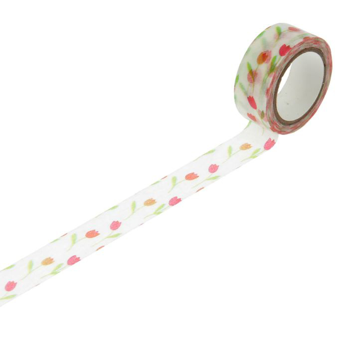 Бумажный скотч Артузор "Тюльпанчики".