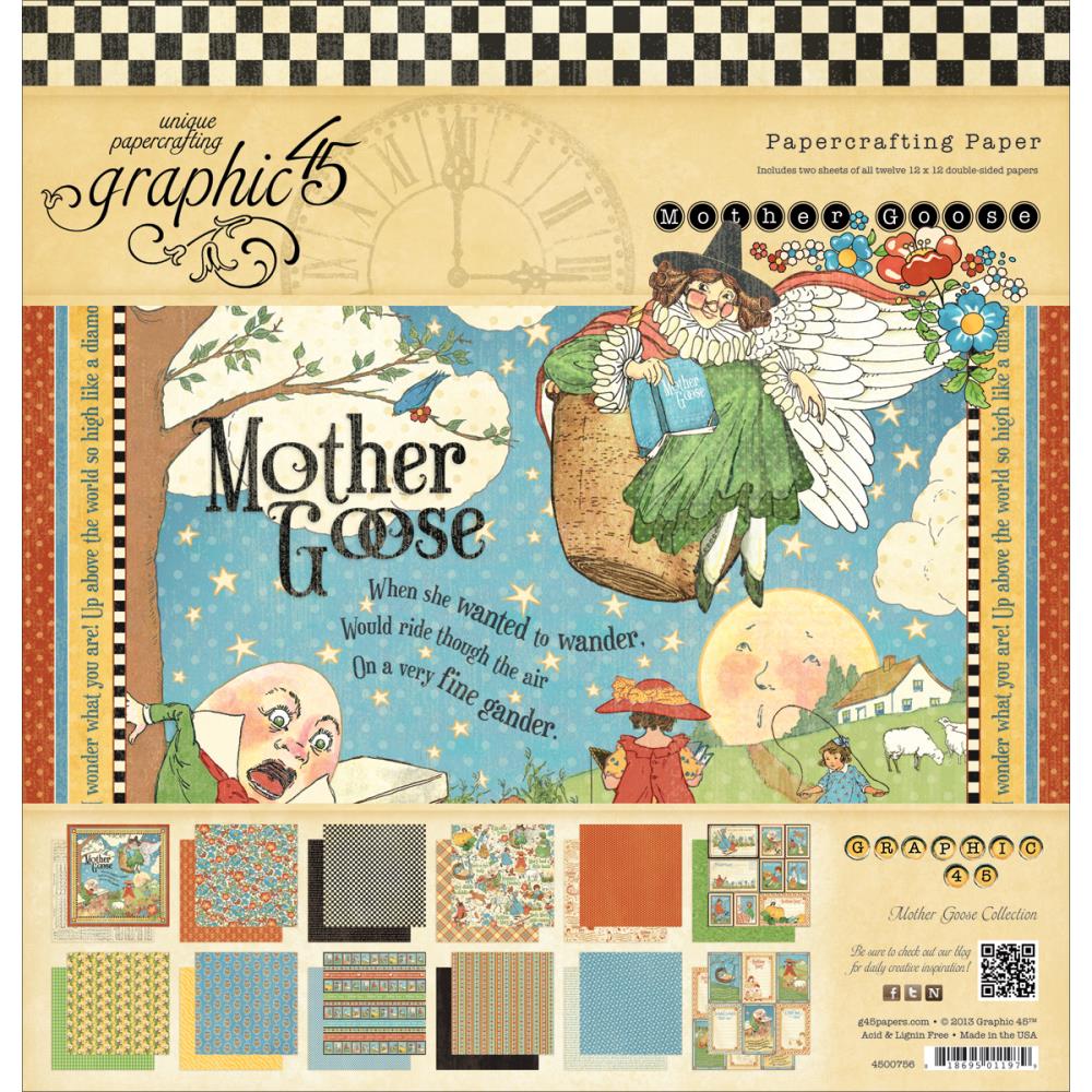 Набор бумаги 30 х30 см Graphic 45 "Mother Goose"