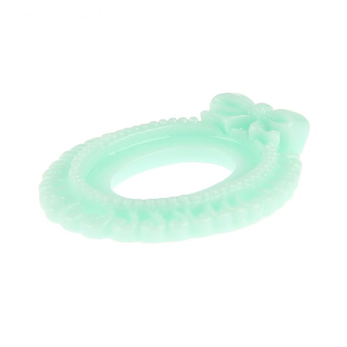 Пластиковая мини-рамочка с бантиком, цвет мятный зелёный (473)