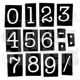 Штамп "Набор цифр 4"