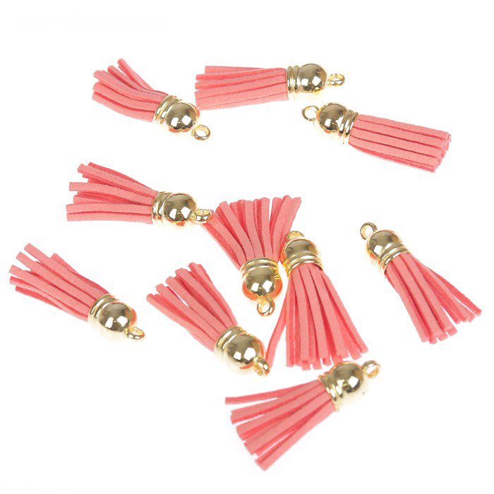 Кисточка замшевая декоративная, цвет коралловый (91)