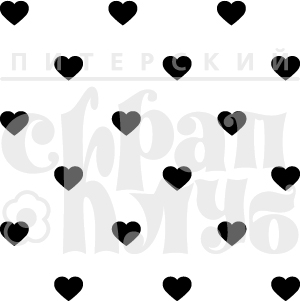 Штамп "Дюйм сердечки"