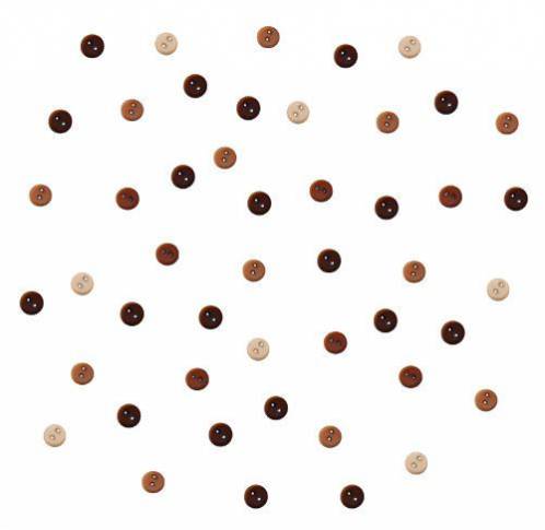 Набор мини-пуговиц Dress It Up "Коричневые оттенки"