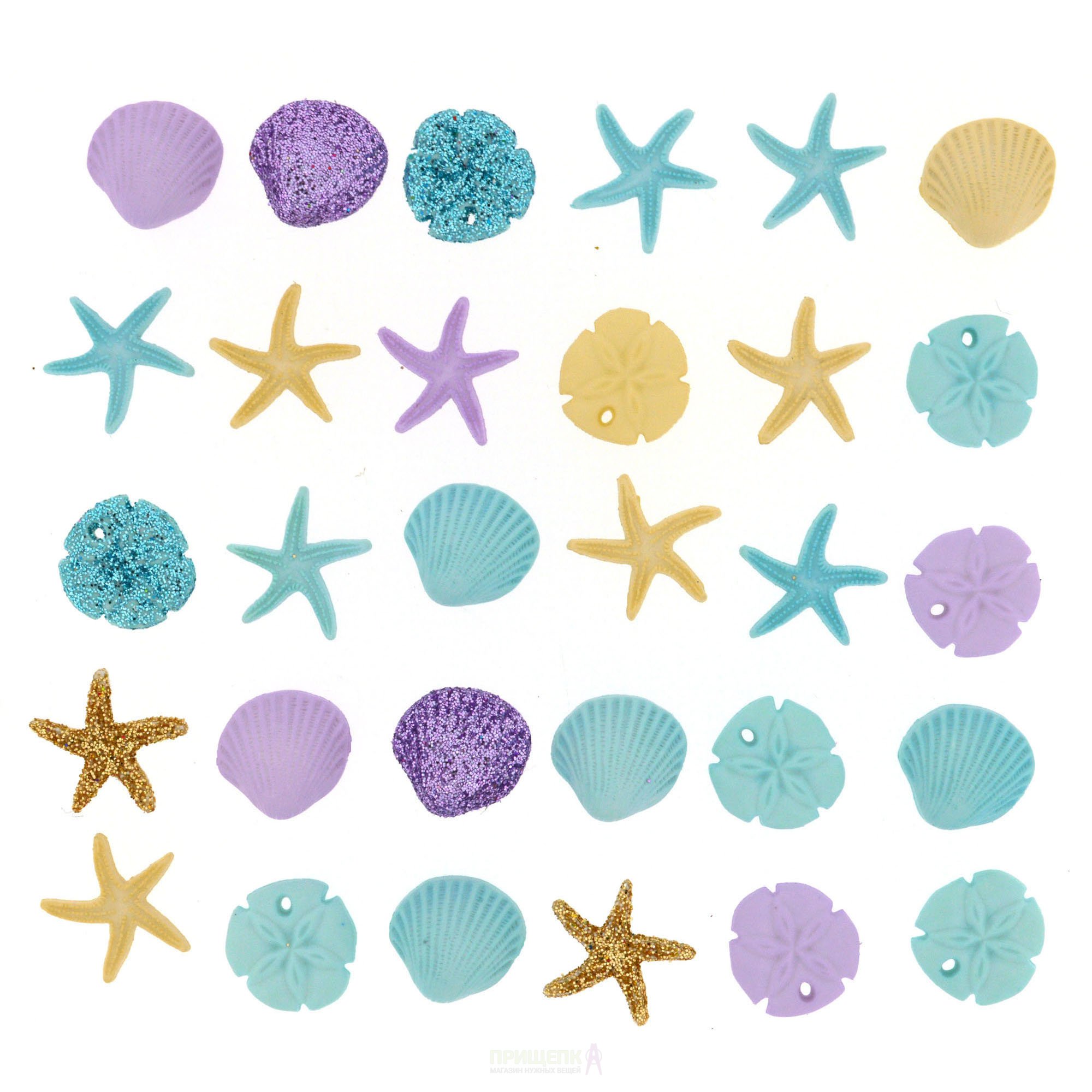 Набор мини-пуговиц Dress It Up "Крошечные ракушки"