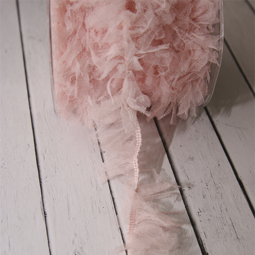 Лента-бахрома 30 мм. Цвет розовый.