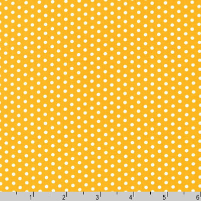 Ткань лоскутная 50 х 55 см "SPOT ON", жёлтый горох